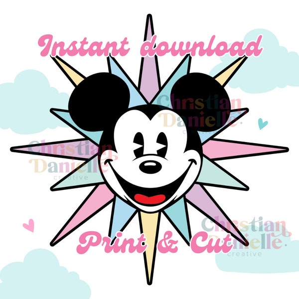 Printable Mickey Fun Wheel, Instant Download, High resolution PNG