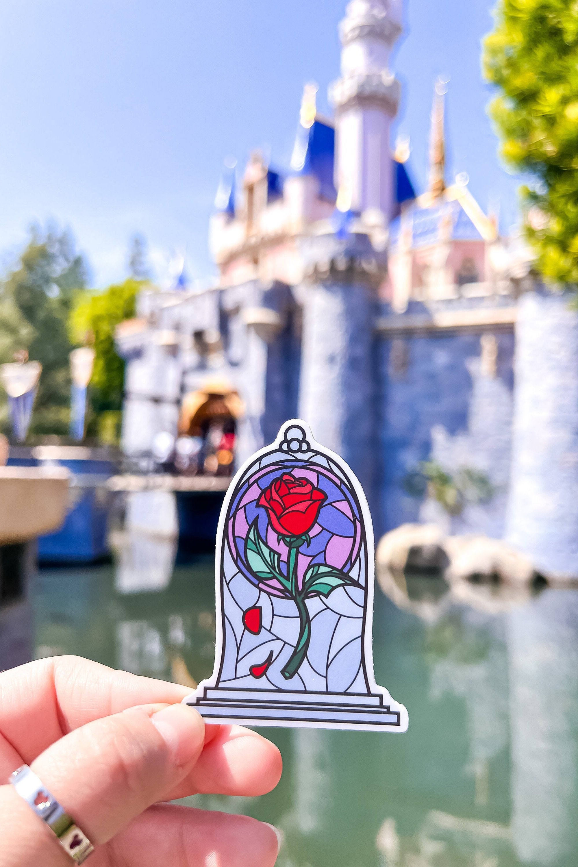 Enchanted Rose Matte Vinyl Sticker, Beauty and The Beast, Enchanted Rose, Matte Stickers, Disney Stickers