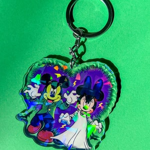 Mickey & Minnie Frankenstein Keychain
