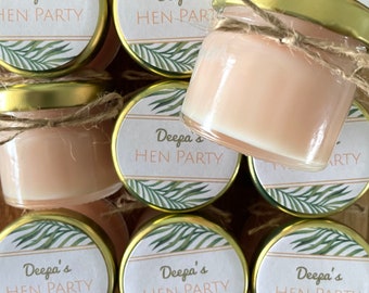 Benutzerdefinierte Hen Do Kerzen | Braut-Stamm personifizierte Gastgeschenke