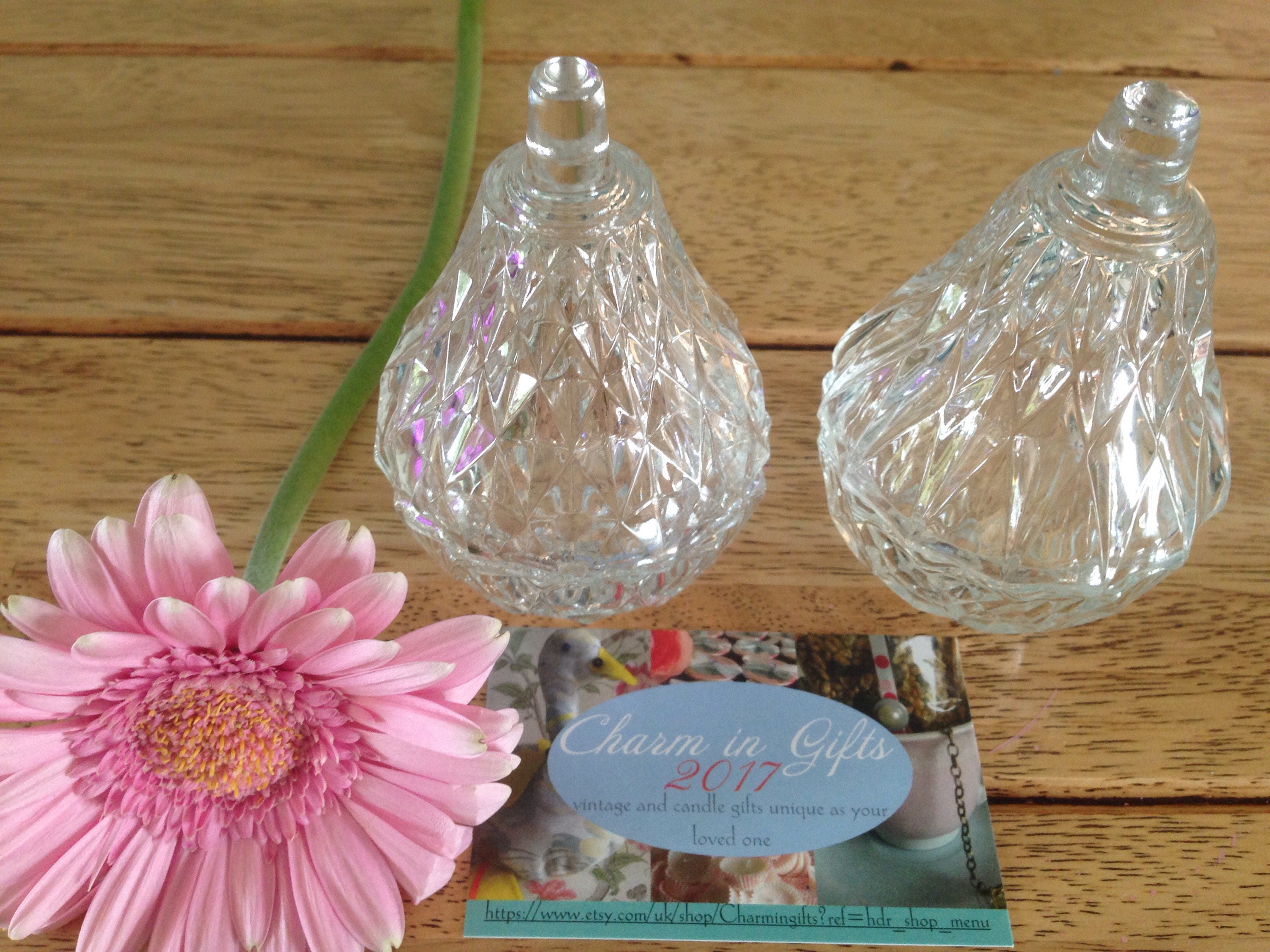 SALEVintage salt and pepper pots cut glass condiments pots Etsy