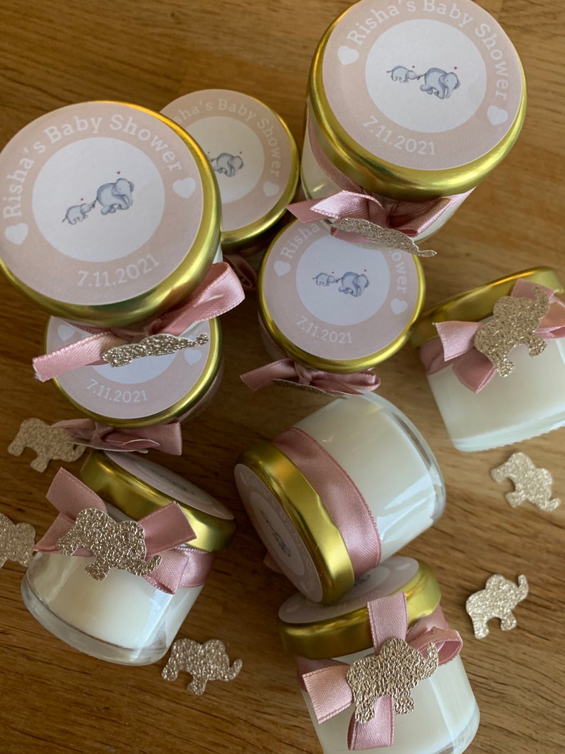 15 Baby Elephant Theme Baby Shower Candles Baby Shower Gift Etsy