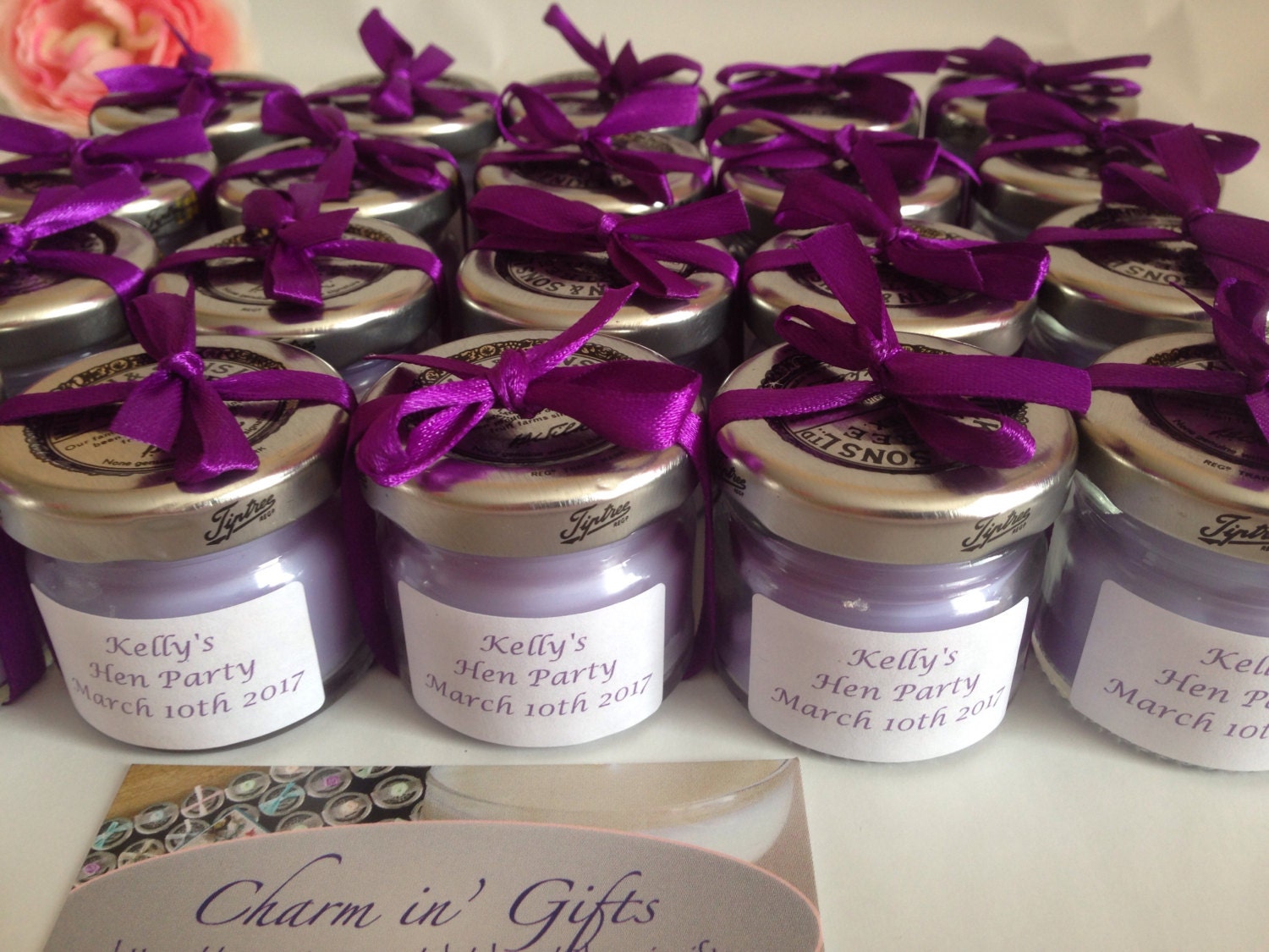 25 Personalised mini candles wedding favours wedding favors Etsy