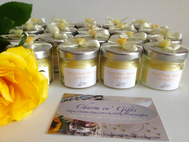 10 Personalised Mini Candles Baby Shower Party Gift Baby Etsy