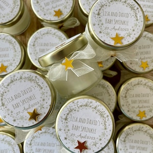 Baby Shower Favor Candles Mini Teddy Bear In A Pot Personalized Baby