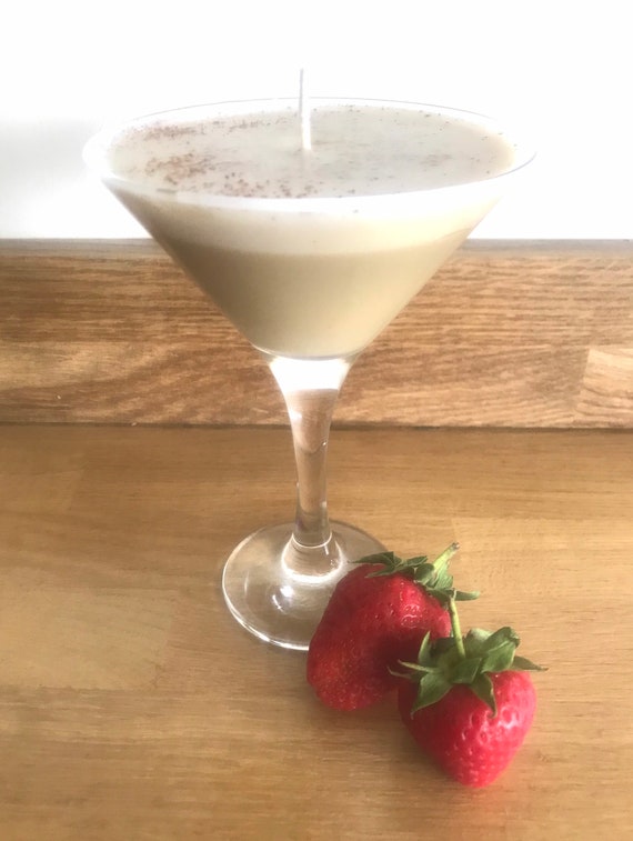 Candela Profumata Al Caffè In Bicchiere Martini – Cera Di Soia 110g, Regalo Unico Per Donne E Uomini, Per Casa E Bar