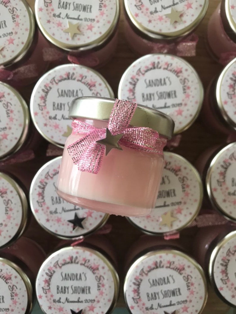 20 Baby Shower Mini Candles Personalised Baby Shower Favours Etsy