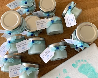 Baby Sprinkle Mini Candle Favours | Personalised Tiny Feet Gifts