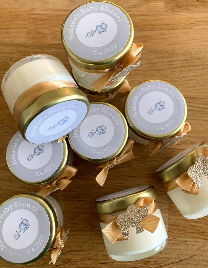15 Baby Elephant Theme Baby Shower Candles Baby Shower Gift Etsy UK