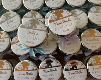 Personalisierte Hen Party Soja Kerze Favors | Metallic Braut Tribe