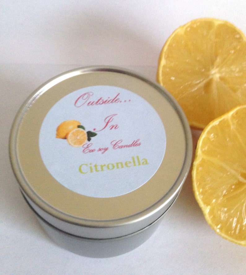 Citronella candle lemon candle eco soy wax citrus candle Etsy