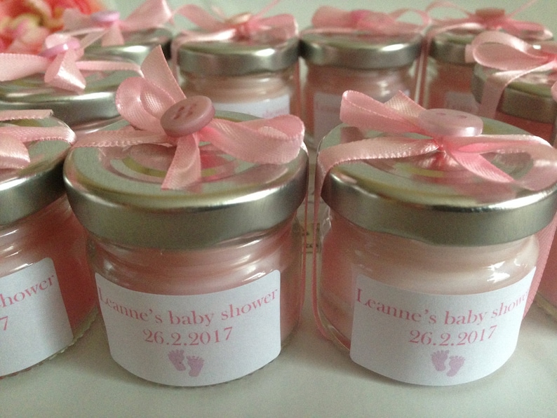 10 Personalised Mini Candles Baby Shower Party Gift Baby Etsy