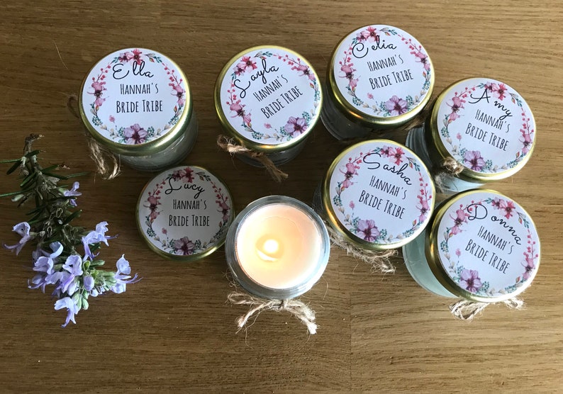 10 Personalised Hen Party Candles Bride Tribe Candles Bride Etsy UK