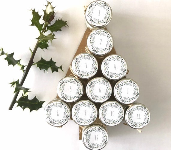 Advent Candles 12 Days of Christmas Candles Christmas - Etsy UK