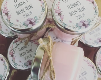 Hen Party Favors Personalisierte | Braut Tribe Mini Candle Geschenke