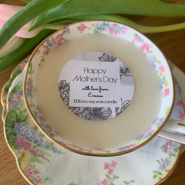 Tea Cup Candles Etsy