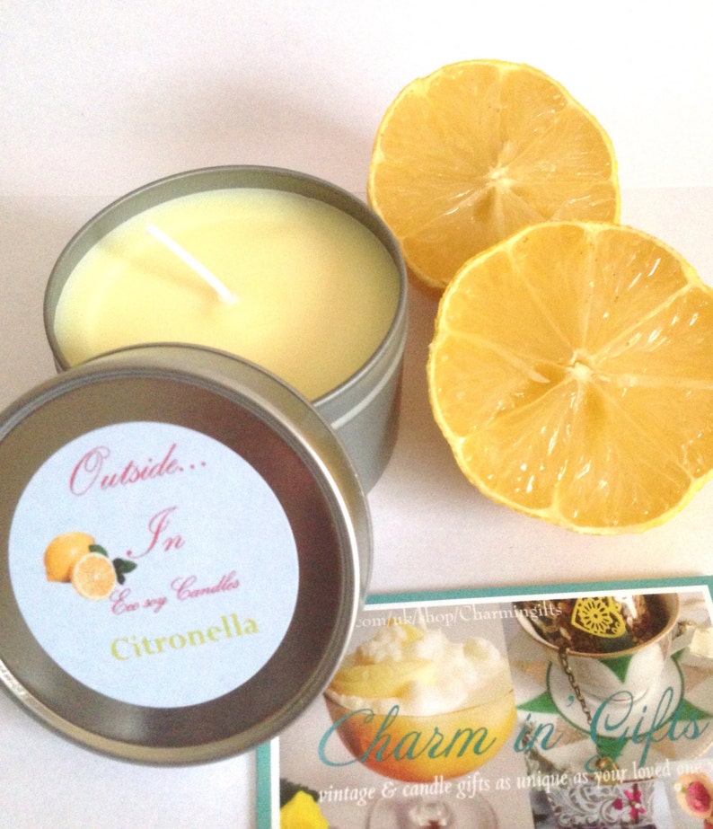 Citronella candle lemon candle eco soy wax citrus candle Etsy