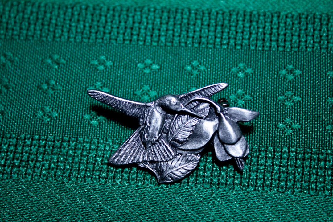 Birds and Blooms Pewter Brooch 1995 1996 Limited Edition Etsy