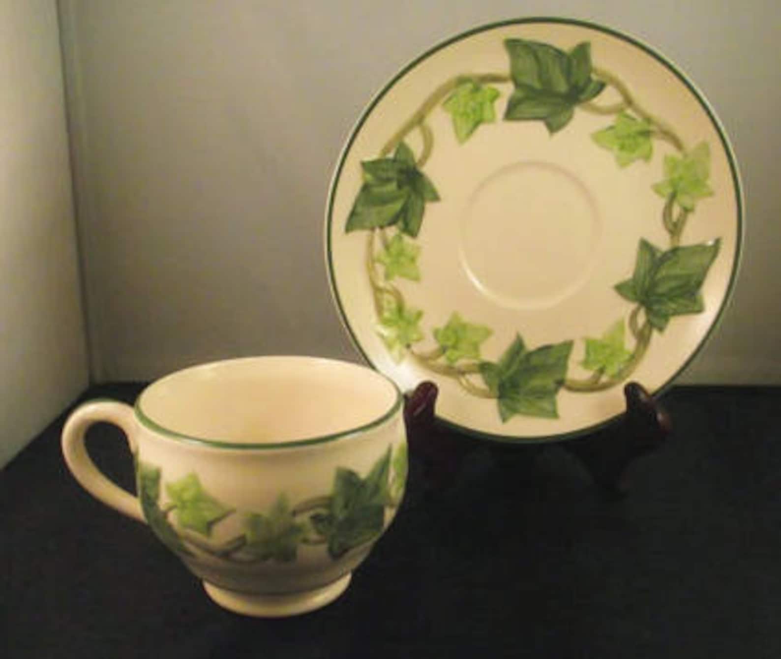 Franciscan Ceramics Ivy Pattern china cup and saucer Vintage Etsy