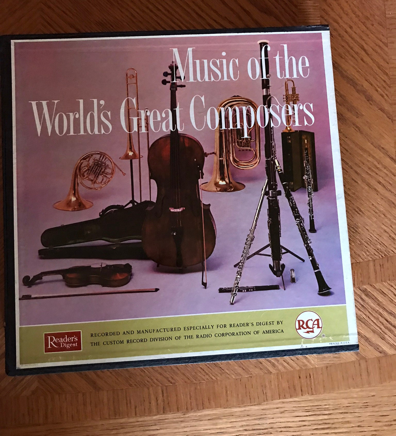 Music of the Worlds Great Composers Album 12 Record Set Box, Book