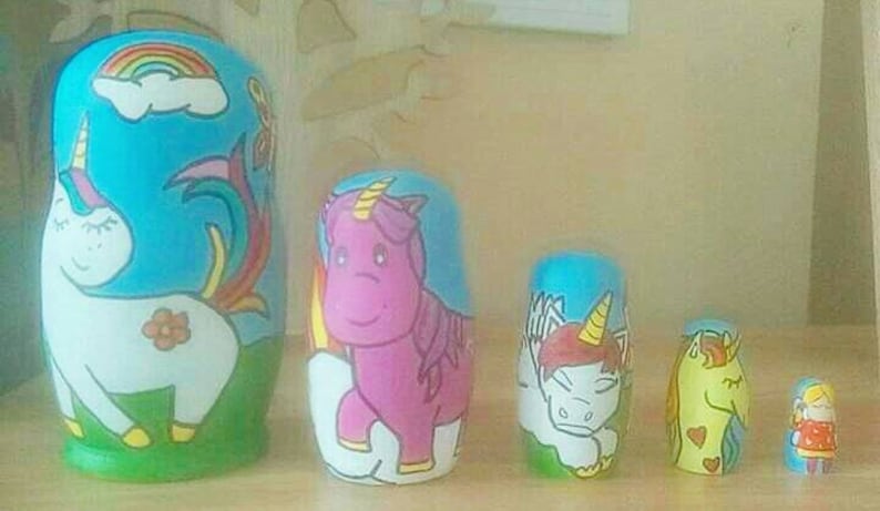 unicorn russian dolls