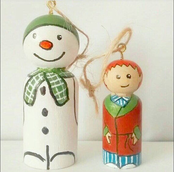 snowman peg doll
