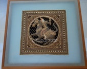 Vintage Burmese Kalaga of a King on a horse
