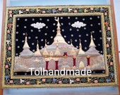 Vintage Burmese Kalaga of Shwedagon Pagoda. Handmade