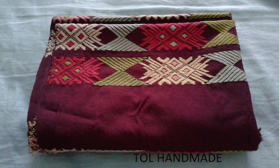 Vintage Burmese textiles, Tablecloth, Tube skirt,