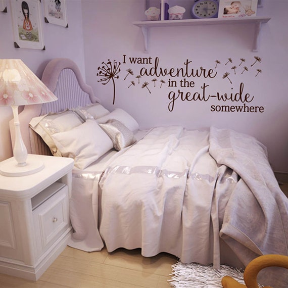 Beauty And The Beast Movie Wall Quote Abstract Dandelions Wall Decal Dandelion Flower Vinyl Wall Art 861q