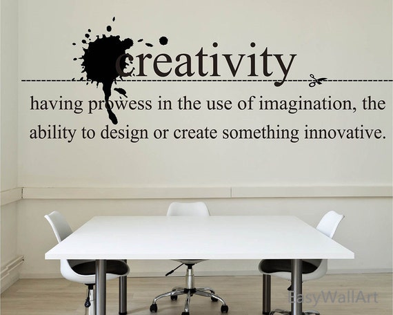 Creativity Wall Quotes Decal For Living Room Bedroom Office Study Great Wall Quotes Wall Lettering Wall Stickers Q123