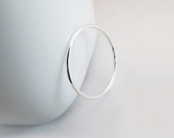 Super Thin Stacking Ring, Round Ring, Smooth Finished Ring, Dainty Ring, 925 Sterling Silver Ring, Skinny 1 mm Stackable Ring