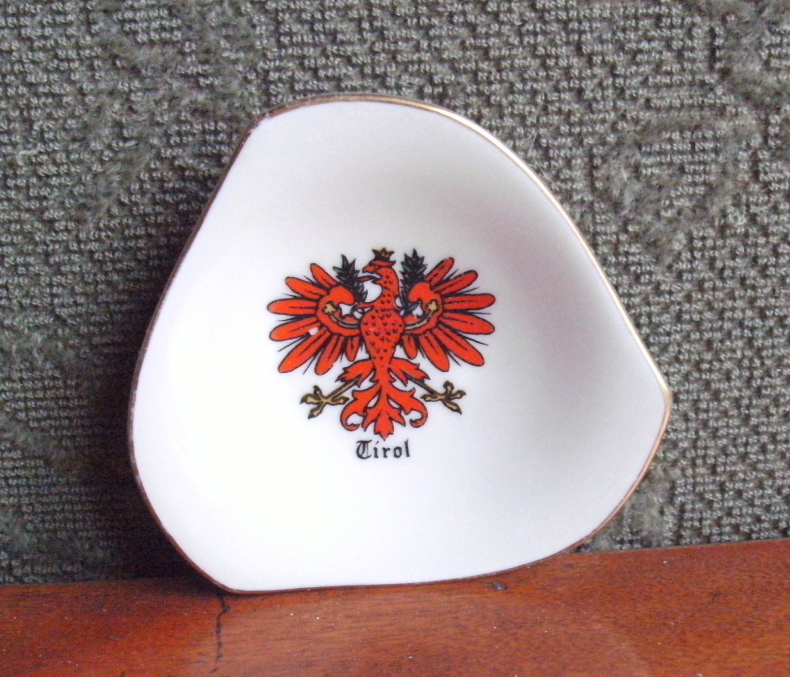 1970's Lovely Vtg. Hertel Jacob Bavière Allemagne-Tirol Manteau-D'armes-Verre de Poterie-Poss.china?