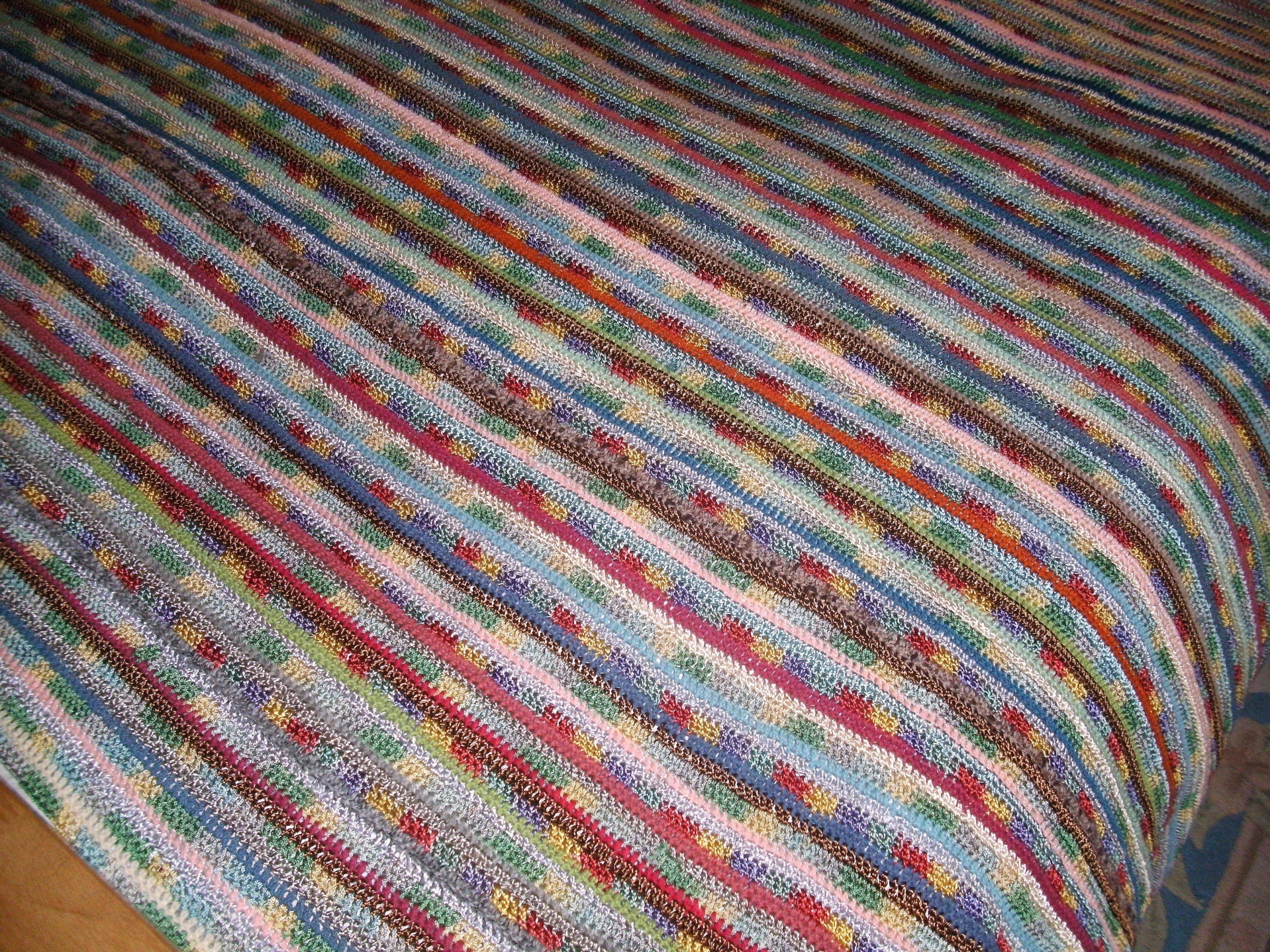 C19 Victorian-Truly Beautiful, Orig, Ext.colorful, Hand-Crocheted With Silk+Laine Broderie Thread-Th