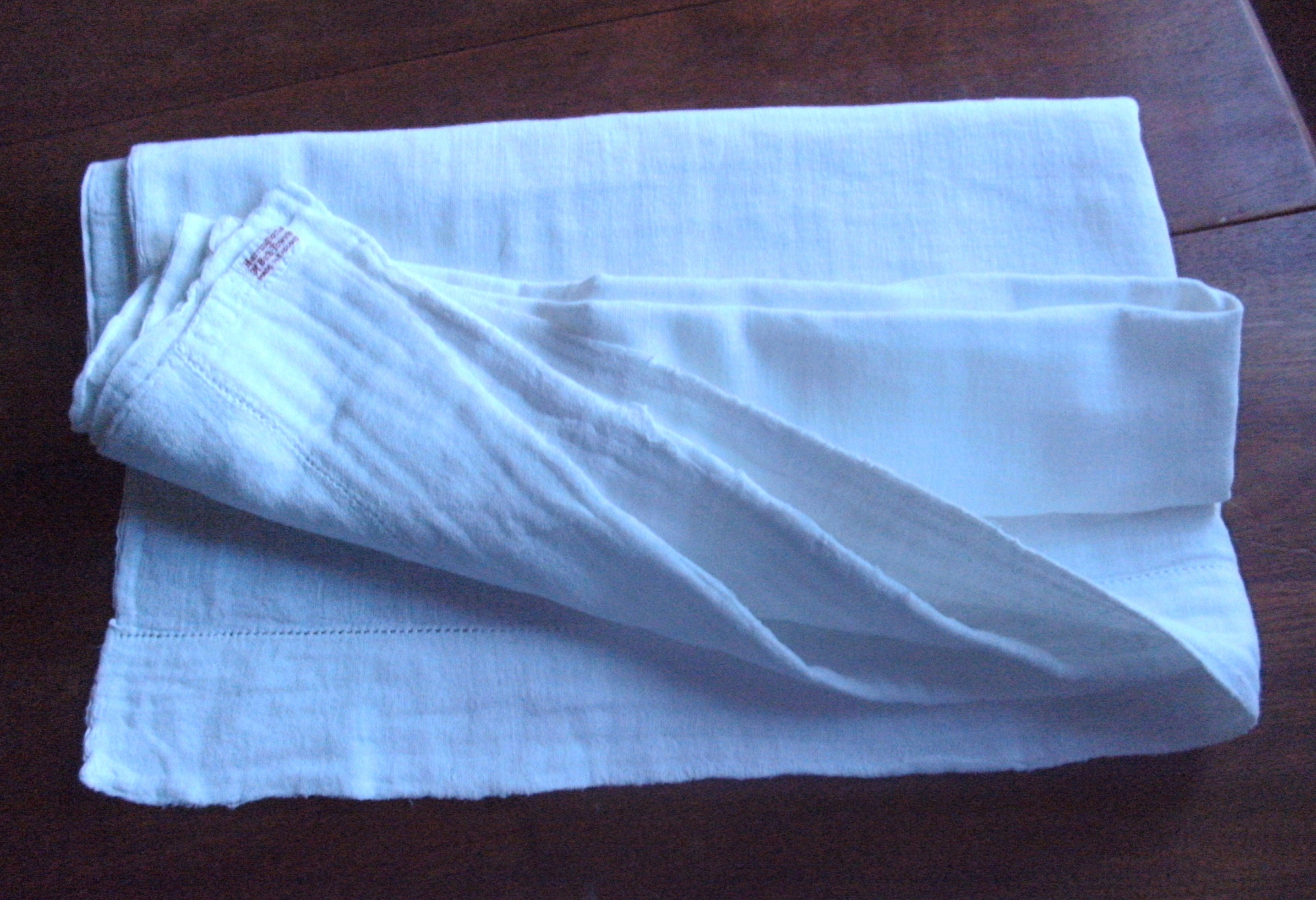 1920S/ 30S Gorg.original, Vtg.quality, Fine White Cotton Muslin Serviette de Bain Par Harringtons/Fi