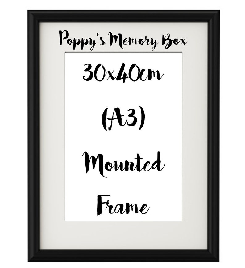 Any of Our Prints in a Mounted Frame 30x40cm Outside Size With Etsy UK