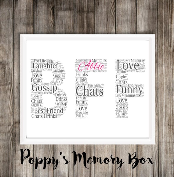 best friend Print quote a4 glossy picture poster UNFRAMED gift friends 18