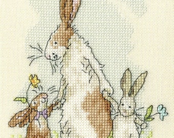 Bothy Threads XAJ1 I picked this for you - Bunny Cross Stitch Kit by Anita Jeram