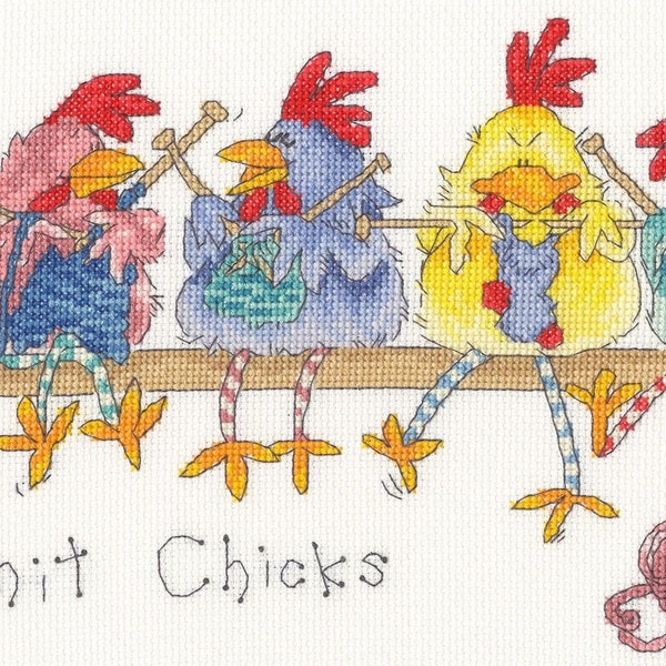 Bothy Threads XMS40 Knit Chicks Counted Cross Stitch Kit by Margaret Sherry