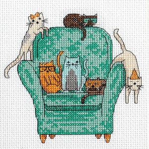 Dimensions Playful Cats Counted Cross Stitch Kit