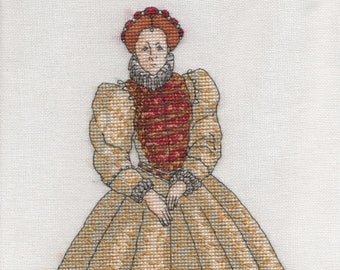 KL176 Queen Elizabeth I Counted Cross Stitch Kit designed by Vanessa Wells made by Goldleaf Needlework
