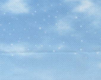 Fabric Flair - Snowy Days - Blue 14 count Aida.  Piece approx 45 x 50cm