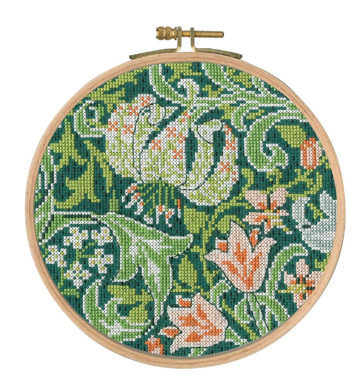DMC BL1176/77 ゴールデン リリー by J. H. Dearle - 木製刺繍枠付き V 