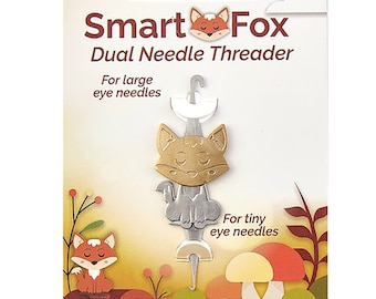 SewTasty Smart Fox Dual Needle Threader - with small and large threader