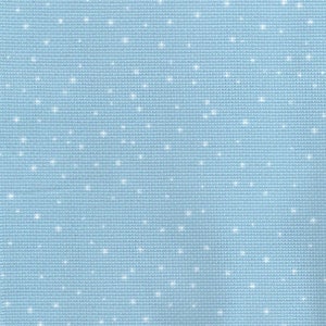 Fabric Flair 16 count Snow on Blue Aida - piece approx 45 x 50cm. Great fabric for cross stitch