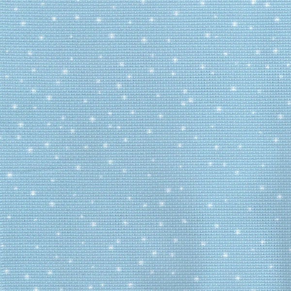 Fabric Flair 14 count Snow on Blue Aida - piece approx 45 x 50cm. Great fabric for cross stitch