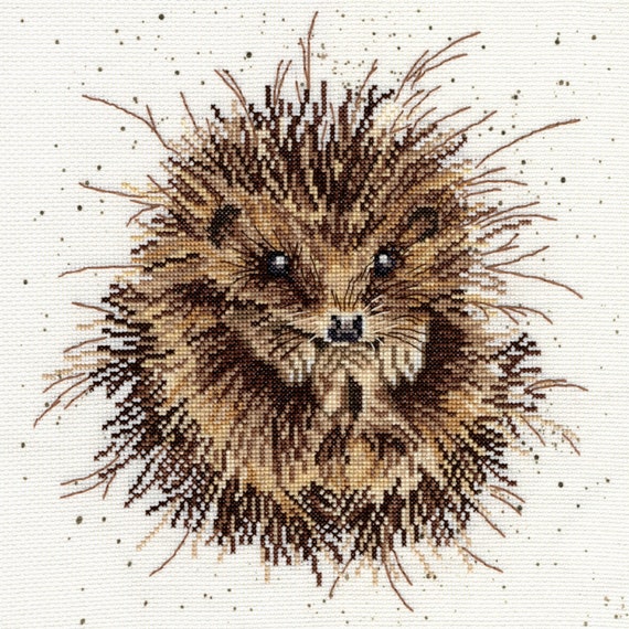 Bothy Threads XHD15 Wrendale Designs Awakening Hedgehog Cross Stitch Kit by  Hannah Dale 