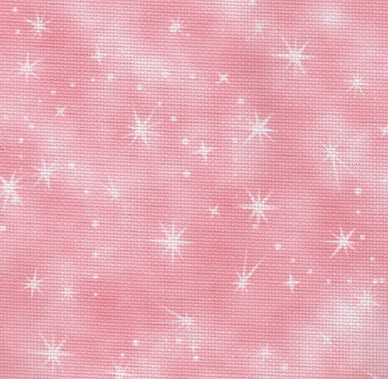 Fabric Flair Fairy Dust Cloud Dark Pink 16 count Aida. | Etsy