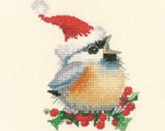 Heritage Crafts - Chickadees Christmas Chick Counted Cross Stitch Kit by Valerie Pfeiffer