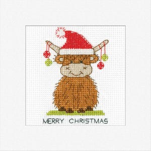 Heritage Crafts - Highland - Kit de cartes au point de croix Père Noël par Kirsten Roche
